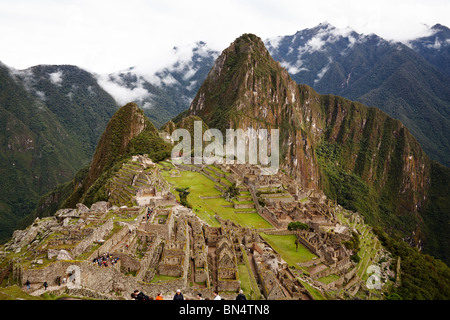 L'insediamento Inca di Machu Picchu, Perù. Foto Stock