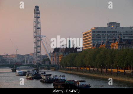 Il British Airways London Eye, Londra, Inghilterra Foto Stock