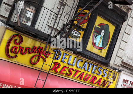 Carnegie delicatessen del ristorante, New York, America Foto Stock