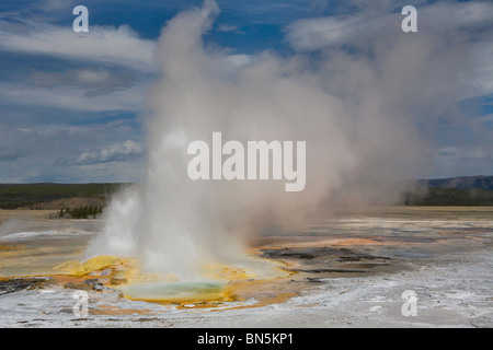 Lo spasmo Geyser, inferiore Geyser Basin, il Parco Nazionale di Yellowstone, Wyoming USA Foto Stock