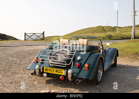 Morgan Roadster R100 Sports Car 2009 in Amazzonia Green situato nel Yorkshire Dales, REGNO UNITO Foto Stock