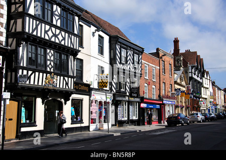 High Street, Tewkesbury, Gloucestershire, England, Regno Unito Foto Stock