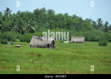 Africa, Benin, Ouidah. Tipica vista stradale lungo il percorso degli schiavi (aka Route des Esclaves). Costa Slave. Foto Stock