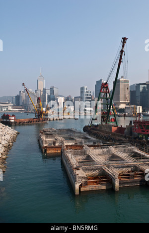 Hong Kong, 22 Ottobre 2007 Nuovo bonifica in HK central per il futuro governo edifici e un nuovo municipio. Foto Stock