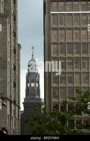 Vista nord dal luogo d'Youville verso la chapelle de la Maison Mère-mazzuolo. Quebec City, in Canada. Foto Stock