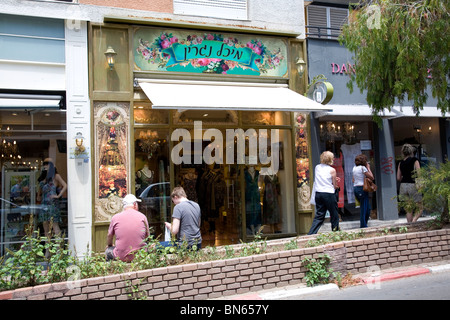 Negozi di Shenkin street - Tel Aviv - Israele Foto Stock