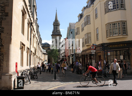 Turl Street e Lincoln College Library guglia Oxford Giugno 2010 Foto Stock