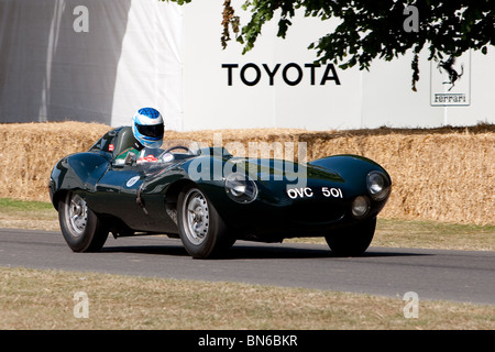 1954 Jaguar D-Digitare Prototipo al Festival della Velocità di Goodwood, 2010 Foto Stock