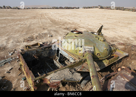 I carri armati russi durante la guerra sovietica Foto Stock