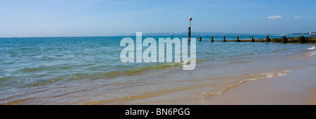 Bournemouth Beach, Dorset in inglese costa sud in estate. Foto Stock