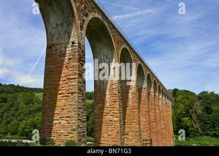 Leaderfoot viadotto che attraversano il fiume Tweed in Scottish Borders. Foto Stock