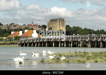 Il vecchio ponte a pedaggio attraverso il Fiume Adur - Shoreham-By-Mare, West Sussex. Foto Stock