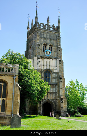 Campanile, Evesham Abbey, Evesham, Worcestershire, England, Regno Unito Foto Stock