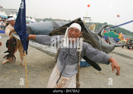 Ulsan whale festival, celebrando le balene e della caccia alla balena/ caccia alle balene in Ulsan, Corea del Sud. Foto Stock