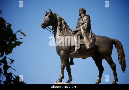 Il re George IV statua, Trafalgar Square, Londra, Inghilterra Foto Stock