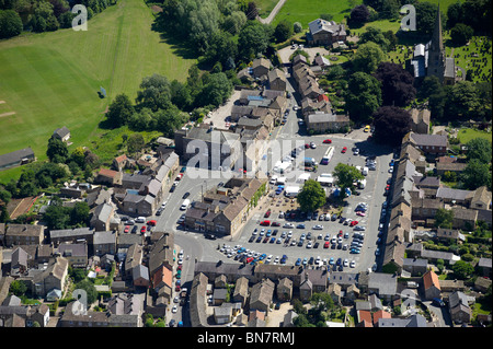 La piazza del mercato, Masham Village, nr Ripon, North Yorkshire, nell'Inghilterra del Nord Foto Stock