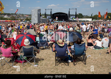 Altro stadio area al Glastonbury Festival 2010, Somerset, Inghilterra, Regno Unito. Foto Stock