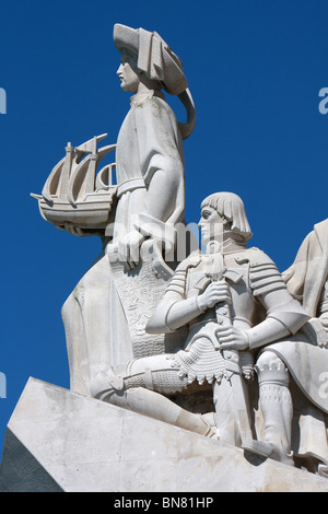 Dettaglio dal Monumento alle Scoperte, Lisbona, Portogallo Foto Stock