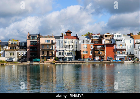 Vista di Skaneateles New York Regione dei Laghi Finger dal lago Skaneateles Foto Stock