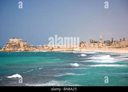 La baia a Cesarea - Israele Foto Stock