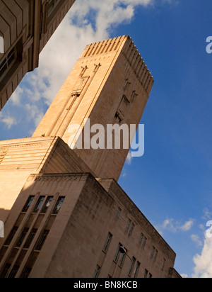 George's Dock di ventilazione e di stazione di controllo, Pier Head, Liverpool, in Inghilterra, progettato da Herbert James Rowse in stile art deco Foto Stock