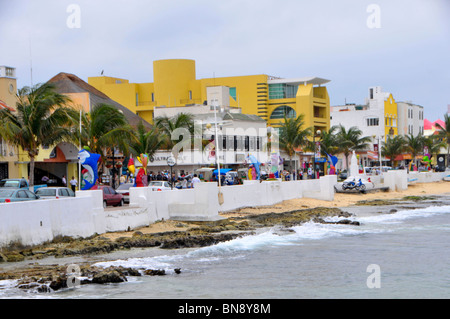 Zona Shopping Vicino a Caribbean Cruise Ship in Puerta Maya e Cozumel Messico Foto Stock