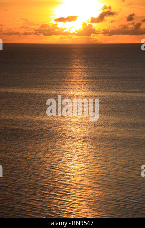 Tramonto sul mare, Saipan, Isole Marianne del Nord Foto Stock