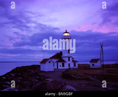 Jefferson county, WA Punto Faro di Wilson sulla penisola di Quimper, Fort Worden parco dello stato Foto Stock