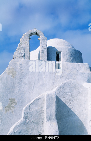 La Grecia, Mykonos, "piccola Venezia" Chiesa di Paraportiani Foto Stock