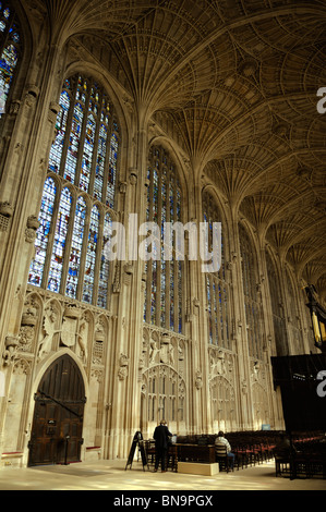 L'interno di Kings College Chapel, Cambridge, Inghilterra Foto Stock