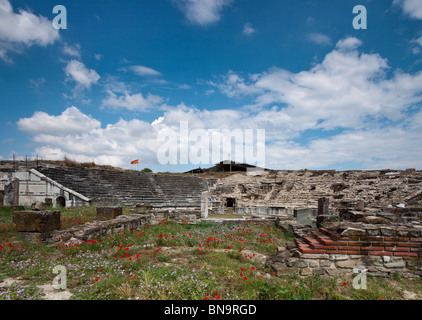 Il 2° C. BC teatro di Stobi, Repubblica di Macedonia. Foto Stock