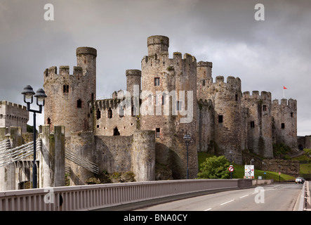 Il Galles, Gwynedd, Conway Castle Foto Stock