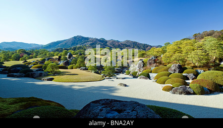 Giardino Giapponese al Museo Adachi nella Prefettura di Shimane Giappone tradizionale Paesaggio giapponese Foto Stock