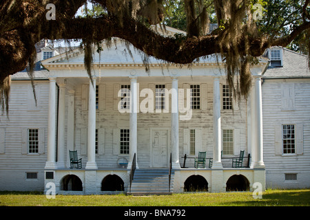 Hampton piantagione di stile Georgiano mansion in McClellanville, SC. Foto Stock