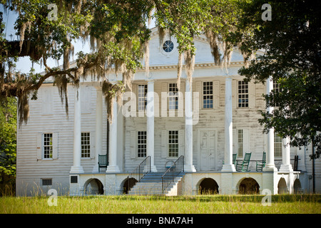 Hampton piantagione di stile Georgiano mansion in McClellanville, SC. Foto Stock