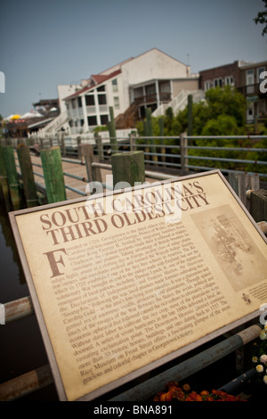 Porto a piedi e il mercato storico di Georgetown, SC Foto Stock