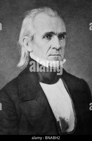 Daguerreotype foto ritratto circa 1840s di James Polk K (1795 - 1849) - undicesimo presidente degli Stati Uniti (1845 - 1849). Foto Stock