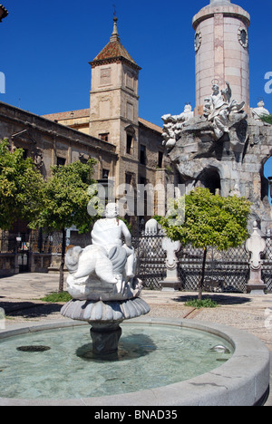 Giardino adiacente alla Puerta del Puente, Cordoba, in provincia di Cordoba, Andalusia, Spagna, Europa occidentale. Foto Stock