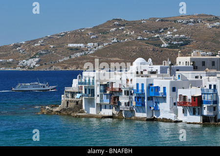 Mykonos. La Grecia. Kastro / Piccola Venezia. Foto Stock