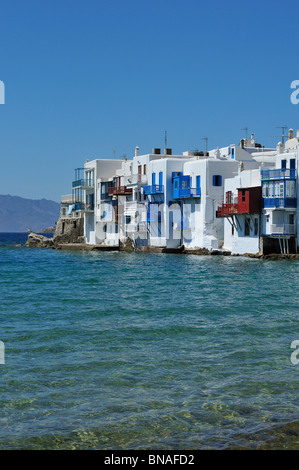 Mykonos. La Grecia. Kastro / Piccola Venezia. Foto Stock