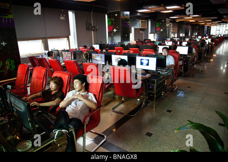 Internet cafe in Guilin, provincia di Guangxi, Cina Foto Stock