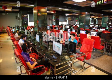 Internet cafe in Guilin, provincia di Guangxi, Cina Foto Stock