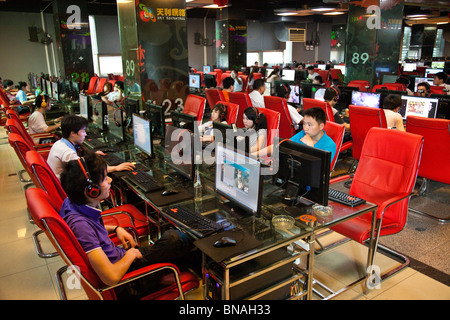 Internet cafe in Guilin, provincia di Guangxi, Cina Foto Stock