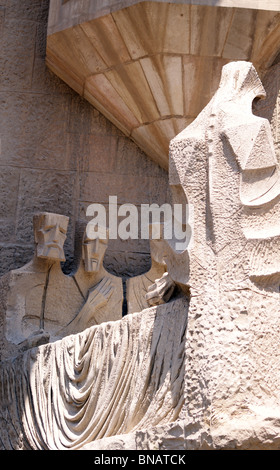 Dettagli sulla chiesa della SAGRADA FAMILIA A BARCELLONA Foto Stock