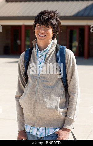 Ritratto maschile di studente di scuola superiore Foto Stock