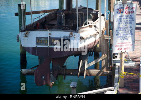 African Queen presso Holiday Inn Marina di Key Largo, Florida, Stati Uniti d'America Foto Stock