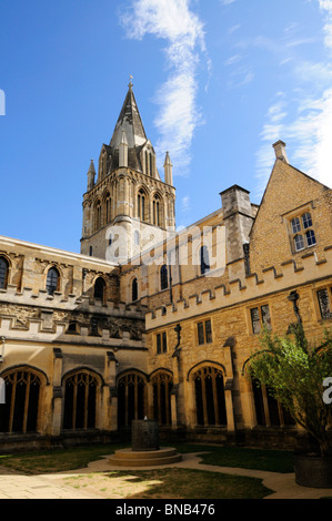 La cattedrale di Christ Church e chiostro, Oxford, England, Regno Unito Foto Stock