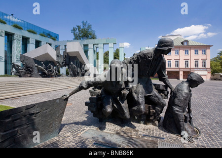 Monumento alla insurrezione di Varsavia del 1944, Krasinski Square, Varsavia, Polonia Foto Stock