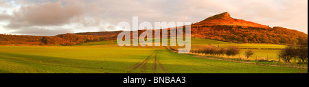 Roseberry Topping panorama al tramonto Foto Stock