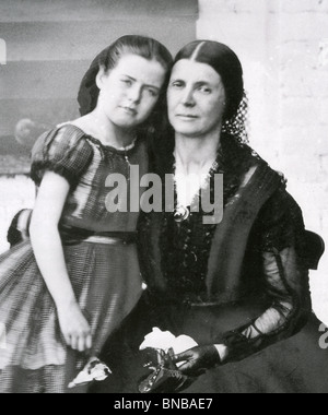 ROSE GREENHOW (1817-64) Confederate spy con la figlia più giovane è salito al Campidoglio antico carcere, Washington,1862 da Matthew Brady Foto Stock